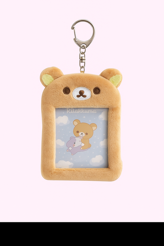 Söt Rilakkuma Transparent Kortfodral med Nyckelring – För Barn